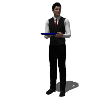 工作状态精细人物模型 (3)